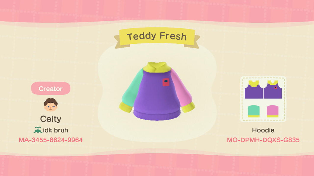 Teddy Fresh pastel Hoodie by Celty