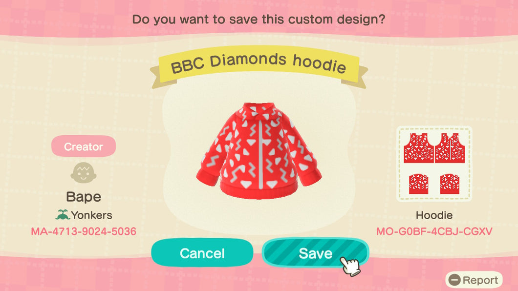 BBC Diamonds Hoodie by Bape