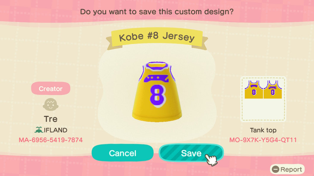 Kobe #8 Jersey by Tre