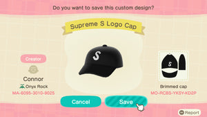 Supreme S Logo Cap by Connor