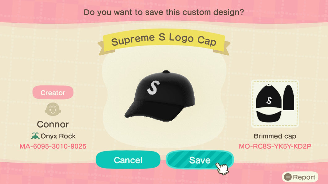 Supreme S Logo Cap by Connor