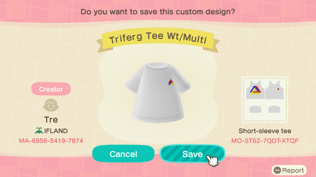 Triferg Tee Wt/Multi T-Shirt by Tre